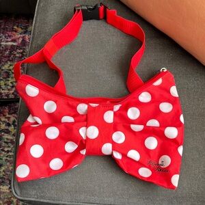 Disney Red and White Polka Dot Minnie Mouse Bow Fanny pack